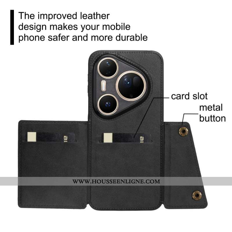Coque Huawei Pura 80 Ultra Effet Cuir Porte-Cartes