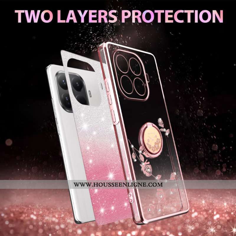 Coque KADEM pour Xiaomi 15T Pro Anneau-Support Strass KADEM