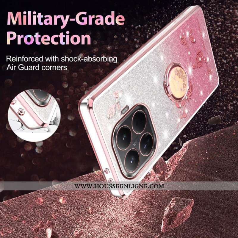 Coque KADEM pour Xiaomi 15T Pro Anneau-Support Strass KADEM