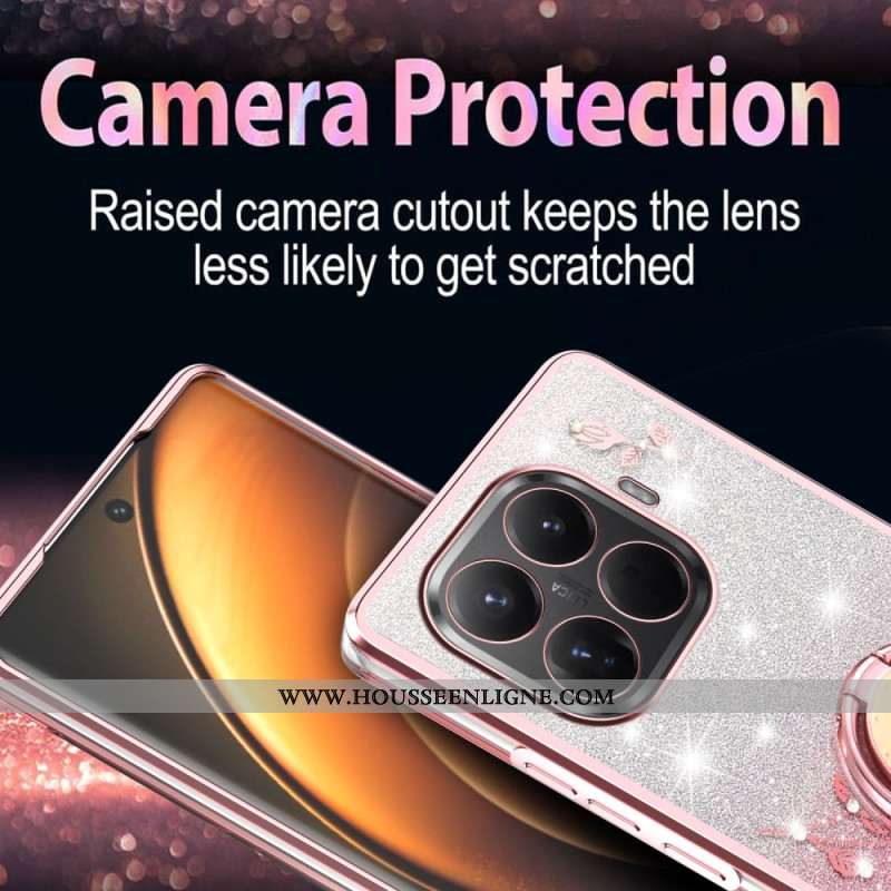 Coque KADEM pour Xiaomi 15T Pro Anneau-Support Strass KADEM