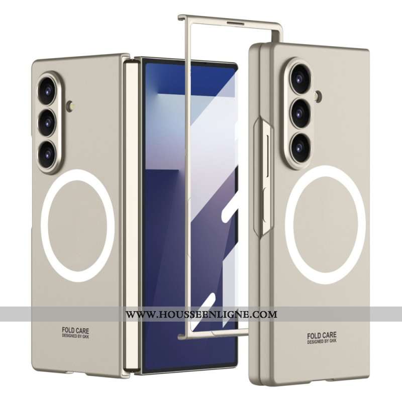 Coque Magnétique pour Samsung Galaxy Z Fold 7 Magnétique avec Protecteur Écran en Verre Trempé