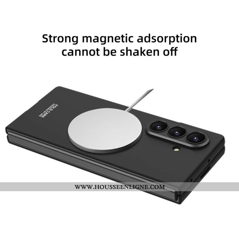 Coque Magnétique pour Samsung Galaxy Z Fold 7 Magnétique avec Protecteur Écran en Verre Trempé