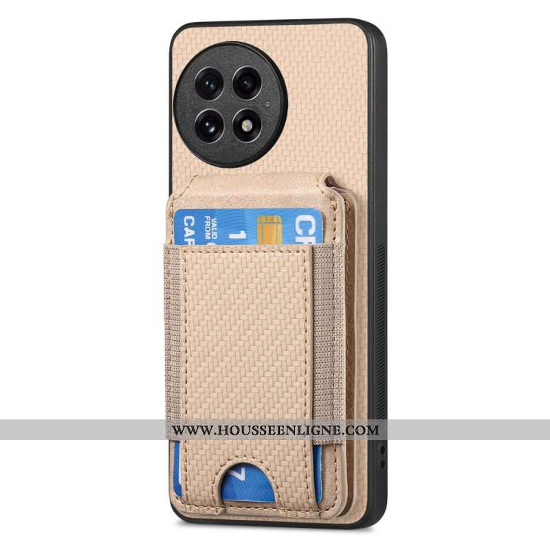 Coque OnePlus 13 Fibre Carbone Porte-Cartes et Support