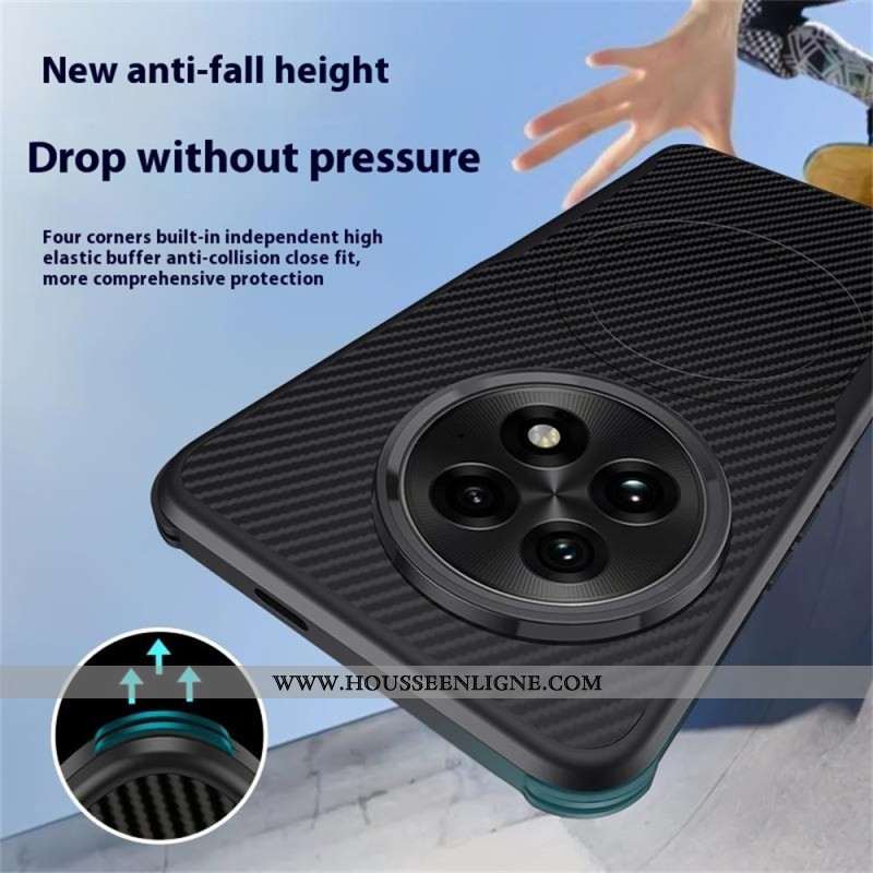 Coque OnePlus 13 Texture Fibre Carbone Compatible MagSafe