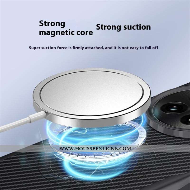 Coque OnePlus 13 Texture Fibre Carbone Compatible MagSafe