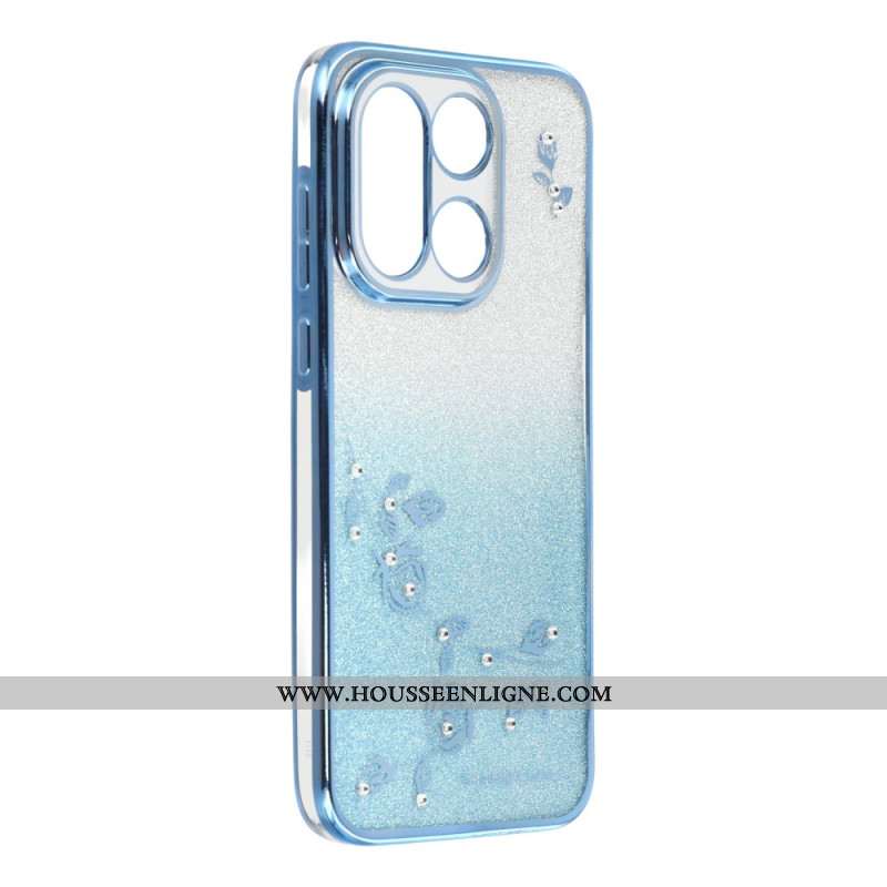 Coque OnePlus 15 Motif Floral avec Cordons