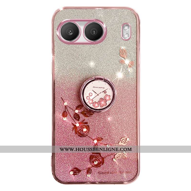 Coque OnePlus Nord 4 Anneau-Support Paillettes et Strass KADEM