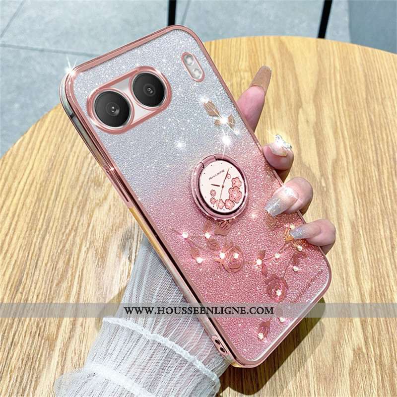 Coque OnePlus Nord 4 Anneau-Support Paillettes et Strass KADEM