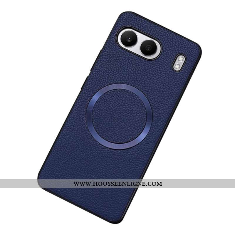 Coque OnePlus Nord 4 Simili Cuir Litchi Compatible MagSafe