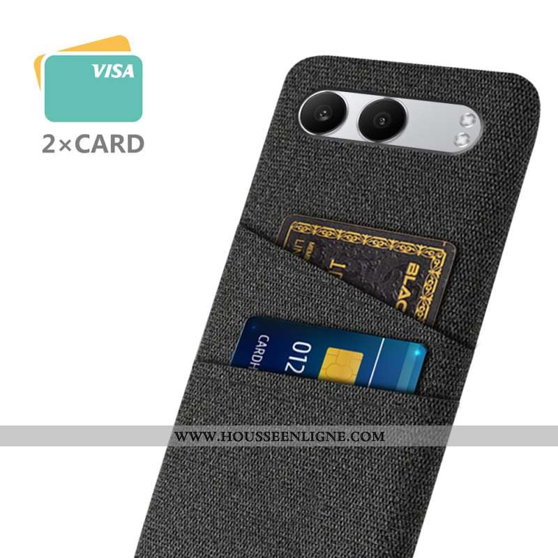 Coque OnePlus Nord 4 Tissu Porte-Cartes
