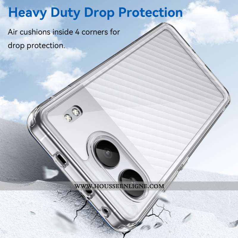 Coque OnePlus Nord 4 Transparente avec Protection Écran en Verre Trempé