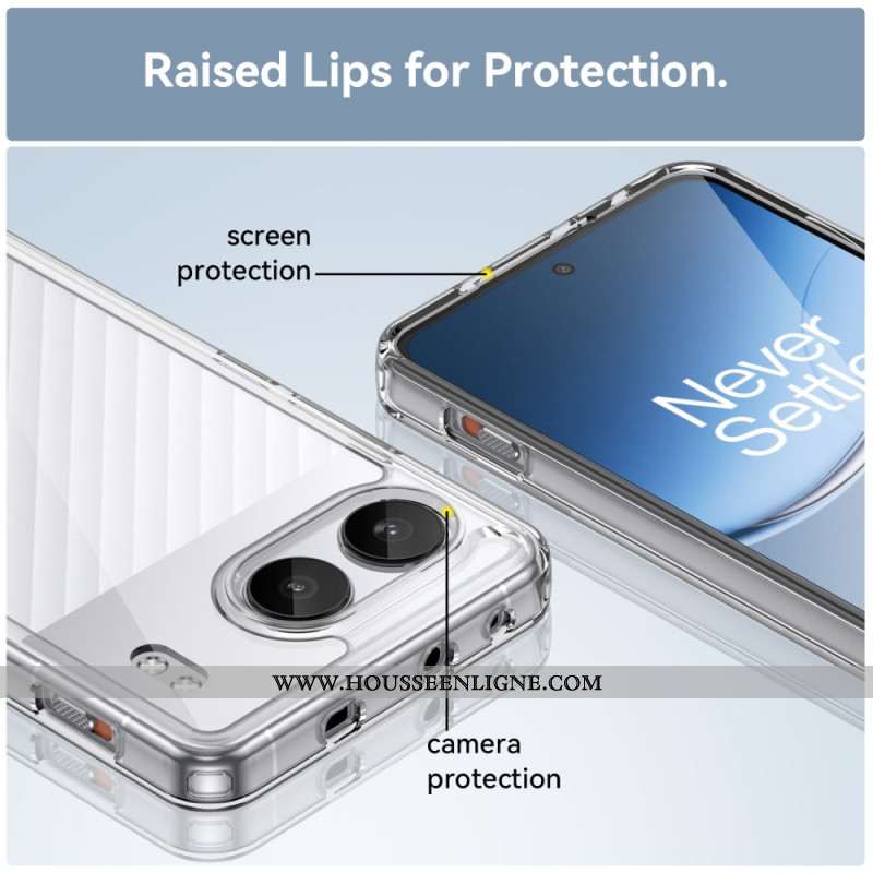 Coque OnePlus Nord 4 Transparente avec Protection Écran en Verre Trempé