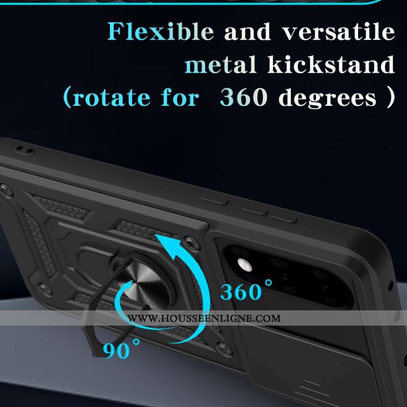 Coque OnePlus Nord 5 Couvercle Coulissant pour Caméra et Support