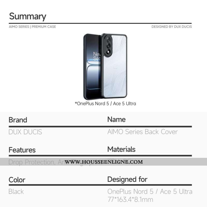 Coque OnePlus OnePlus Nord 5 Aimo Series DUX DUCIS