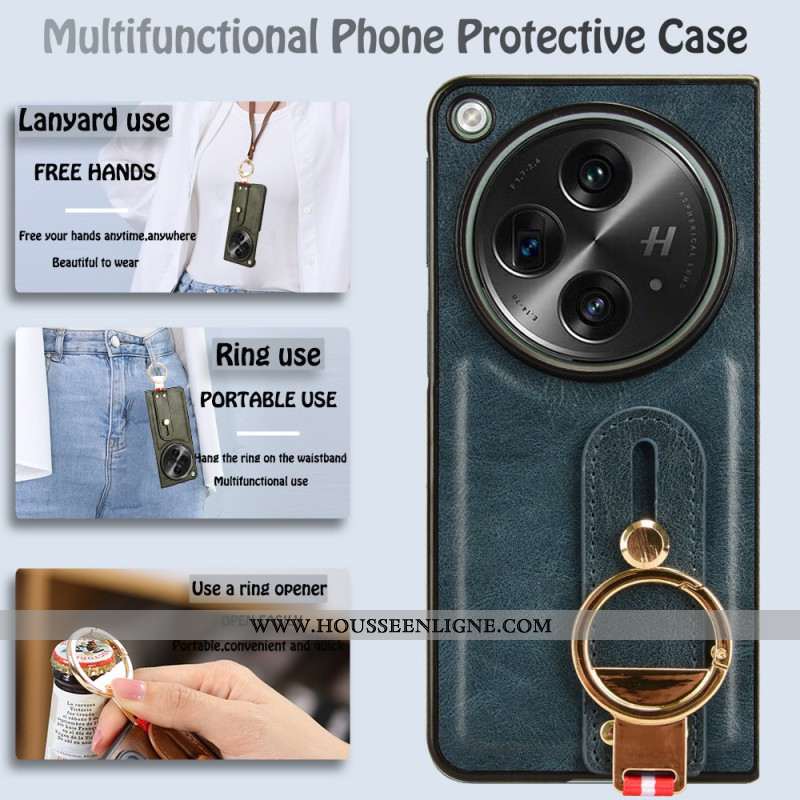 Coque OnePlus Open Sangle et Anneau Décapsuleur