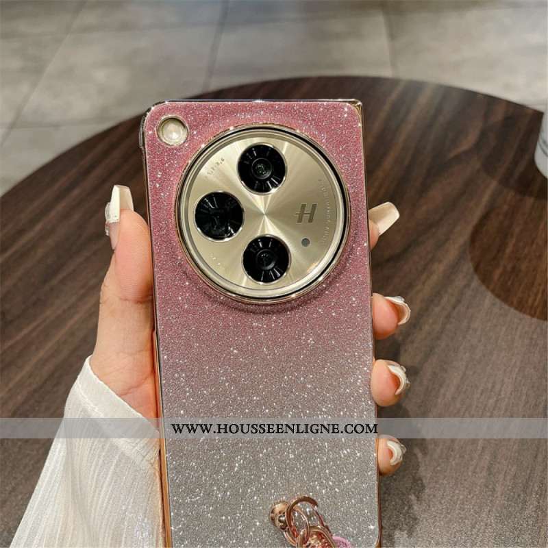 Coque Oppo Find N3 5G Surface Brillante et Sangle