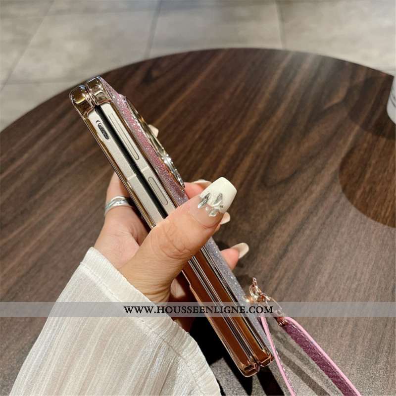 Coque Oppo Find N3 5G Surface Brillante et Sangle