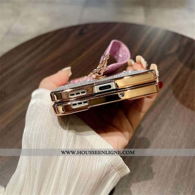 Coque Oppo Find N3 5G Surface Brillante et Sangle