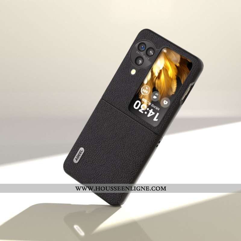 Coque Oppo Find N3 Flip Effet Cuir Litchi ABEEL