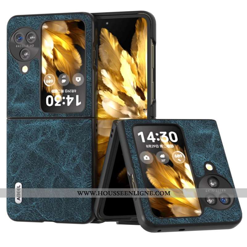Coque Oppo Find N3 Flip Effet Cuir Vintage ABEEL
