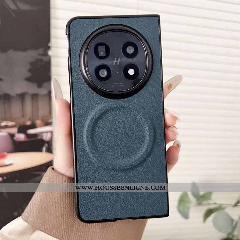 Coque Oppo Find N5 5G Compatible MagSafe Effet Cuir