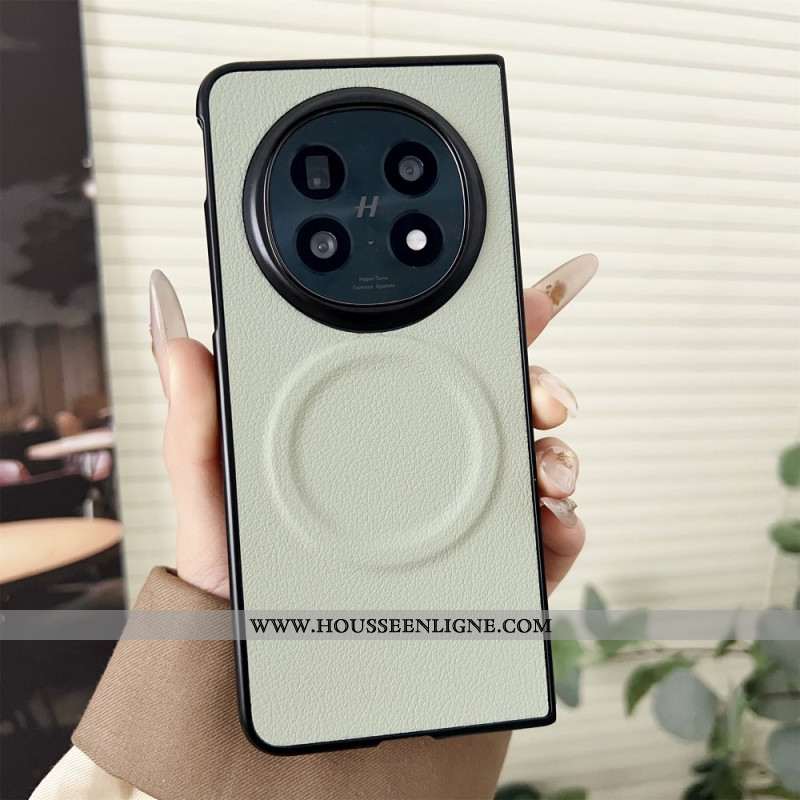 Coque Oppo Find N5 5G Compatible MagSafe Effet Cuir