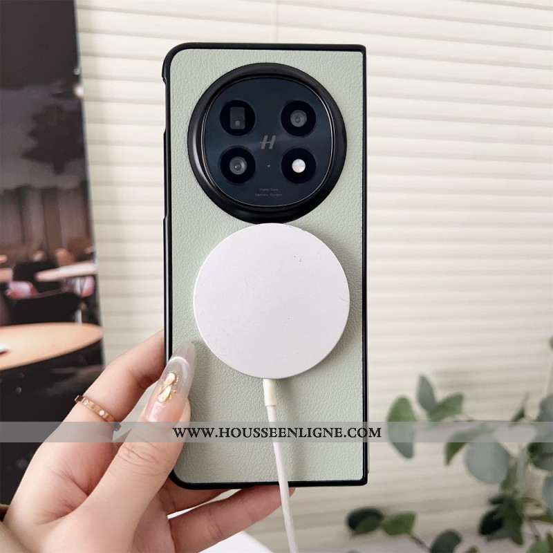 Coque Oppo Find N5 5G Compatible MagSafe Effet Cuir