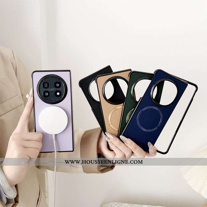 Coque Oppo Find N5 5G Compatible MagSafe Simili Cuir