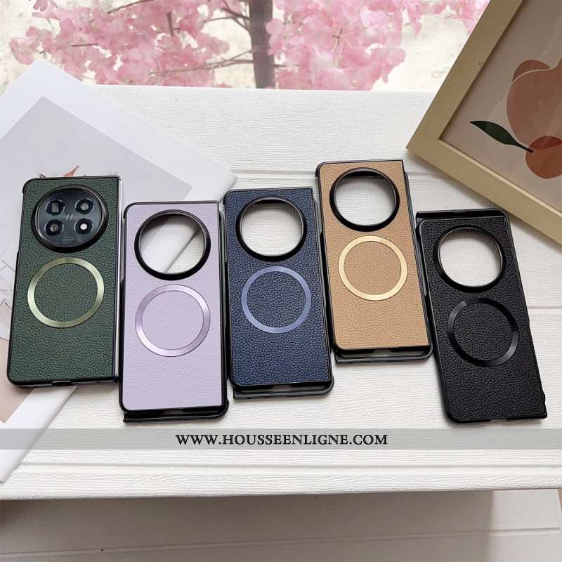Coque Oppo Find N5 5G Compatible MagSafe Simili Cuir