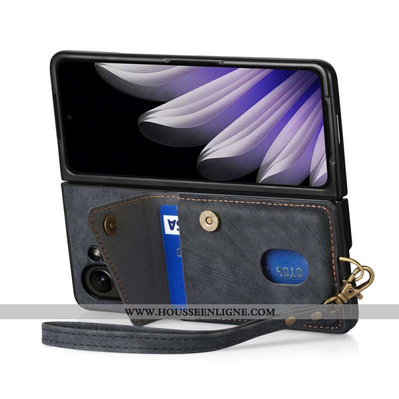 Coque Oppo Find N5 5G Porte-Cartes et Support