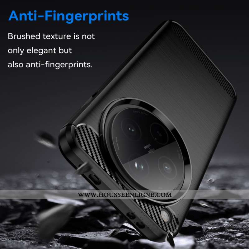 Coque Oppo Find X8 5G Fibre Carbone Brossée