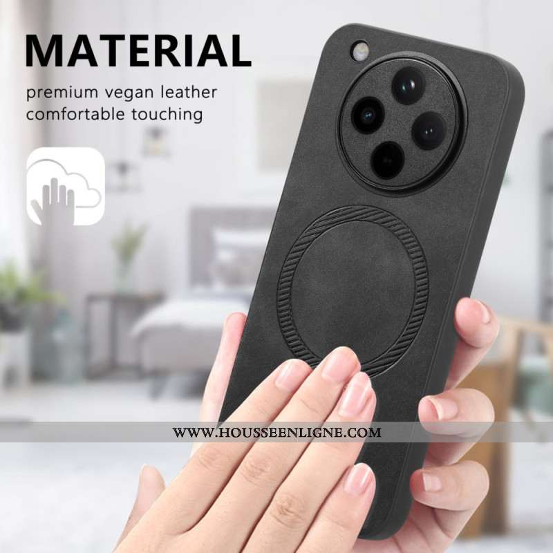 Coque Oppo Find X8 Compatible MagSafe Effet Cuir