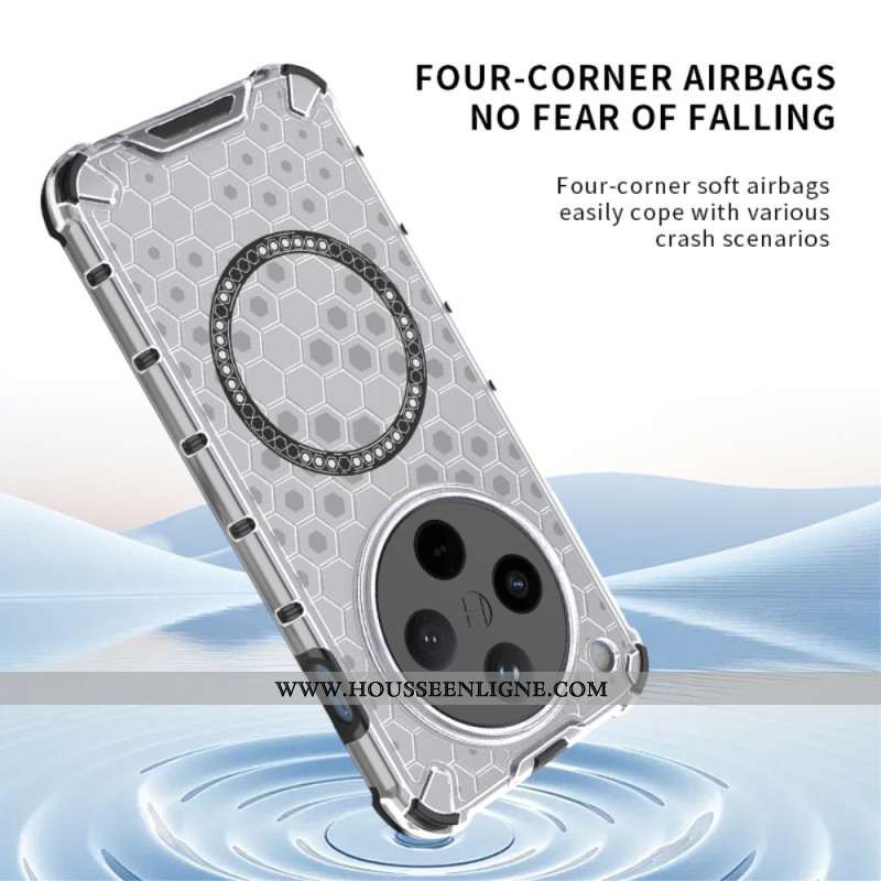 Coque Oppo Find X8 Compatible MagSafe Nid d'Abeille