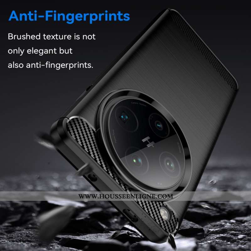 Coque Oppo Find X8 Pro Fibre Carbone Brossée