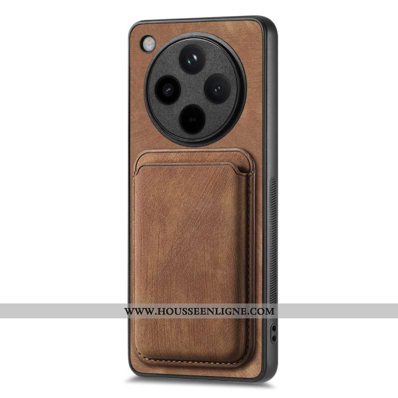 Coque Oppo Find X8 Pro Rétro avec Porte-Cartes Détachable