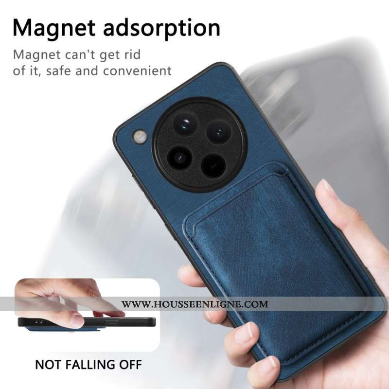 Coque Oppo Find X8 Pro Rétro avec Porte-Cartes Détachable