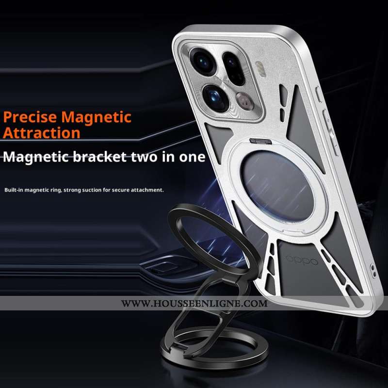 Coque Oppo Find X9 5G Support Magnétique Rotatif et Dissipation Thermique