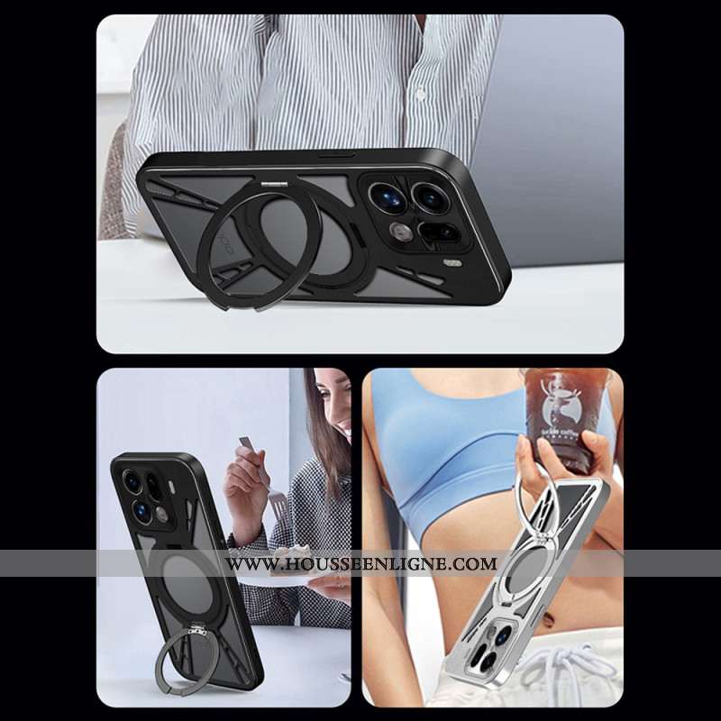 Coque Oppo Find X9 5G Support Magnétique Rotatif et Dissipation Thermique