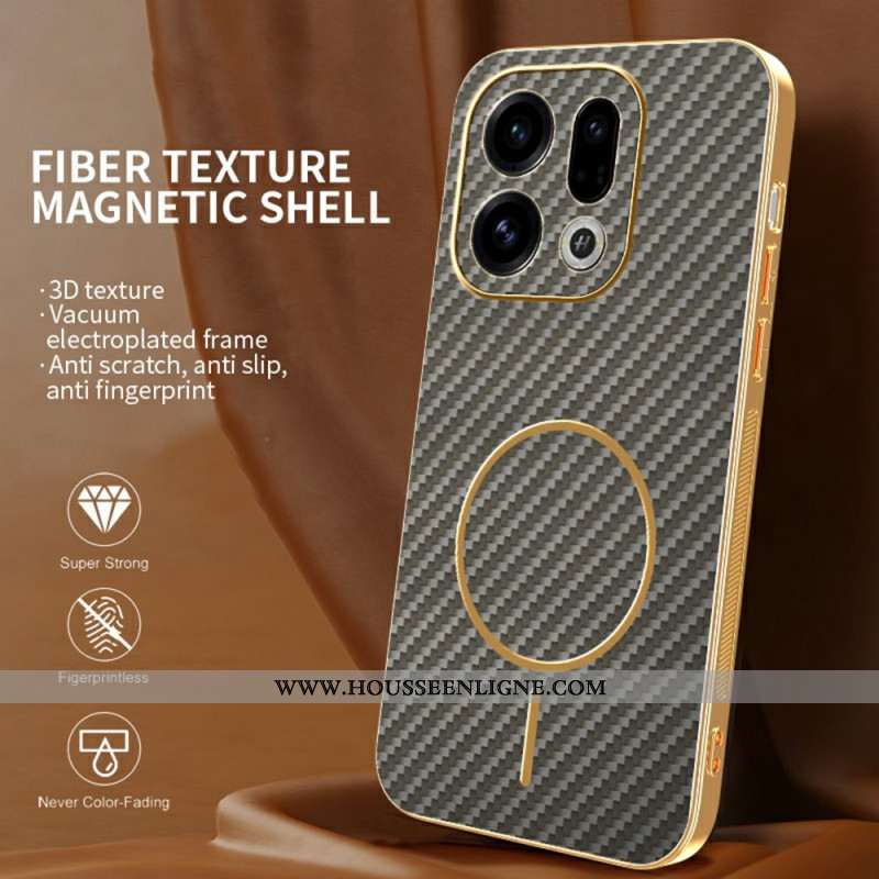 Coque Oppo Find X9 5G Texture Fibre de Carbone
