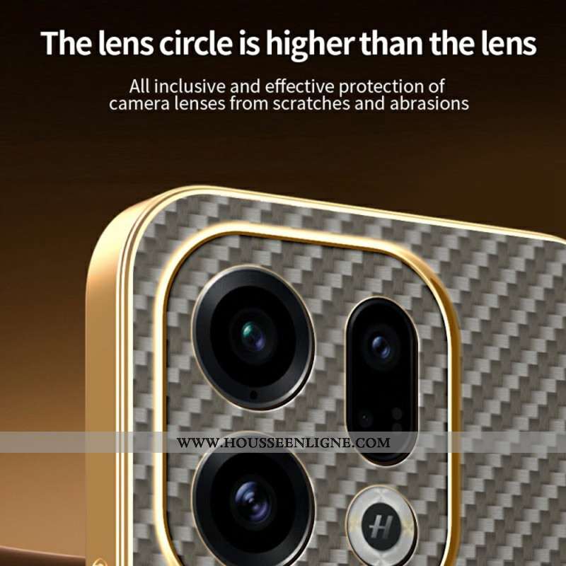 Coque Oppo Find X9 5G Texture Fibre de Carbone