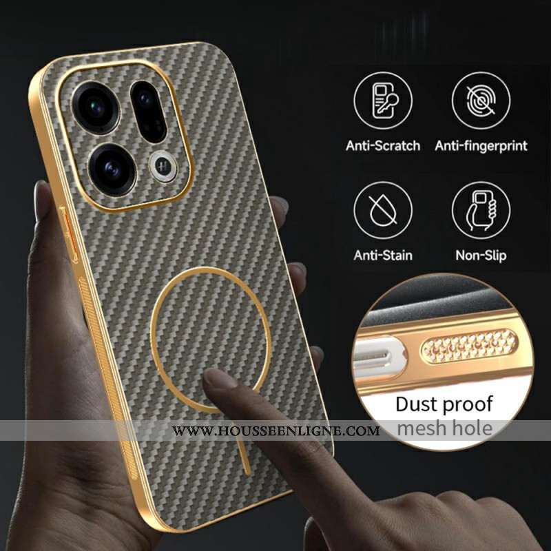 Coque Oppo Find X9 5G Texture Fibre de Carbone