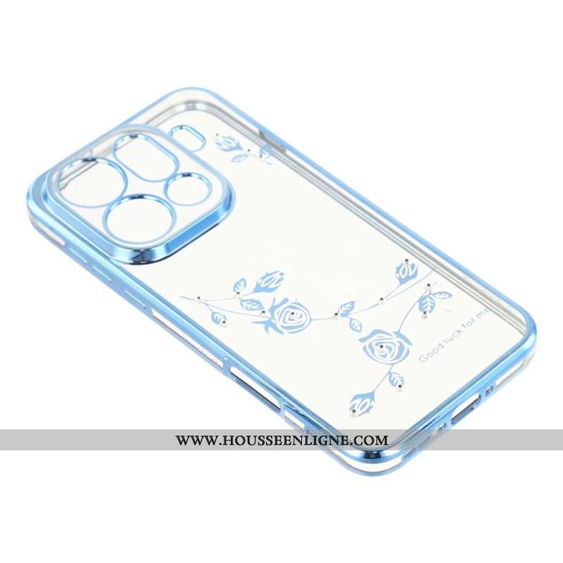 Coque Oppo Find X9 Pro 5G Fleurs et Strass KADEM