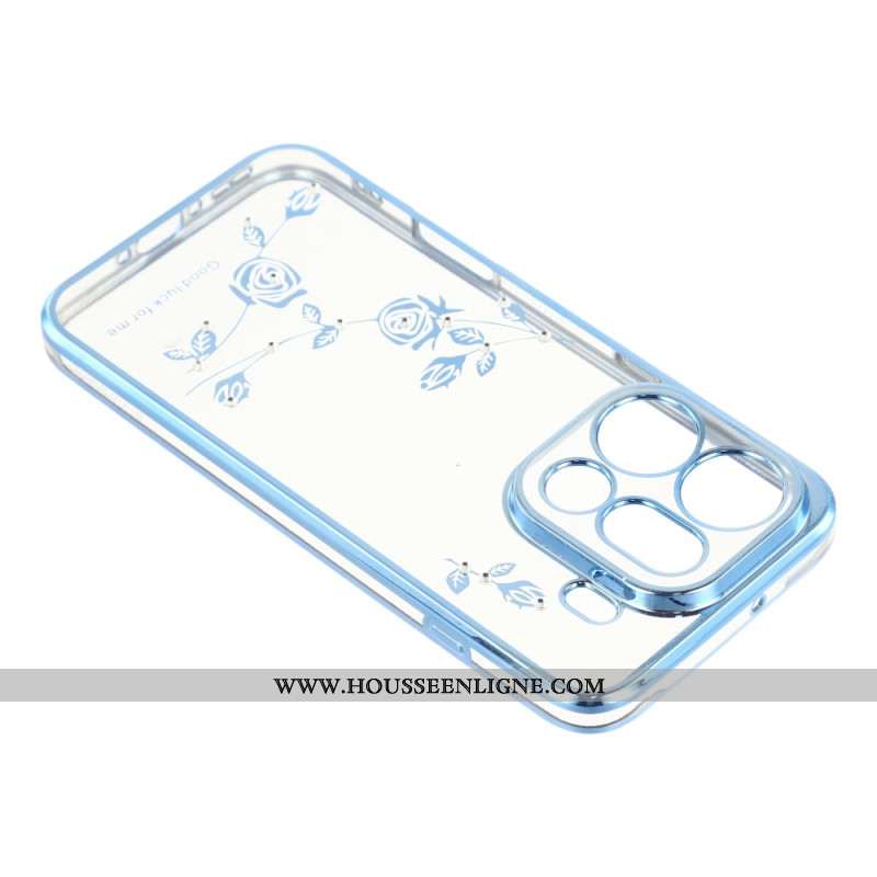 Coque Oppo Find X9 Pro 5G Fleurs et Strass KADEM