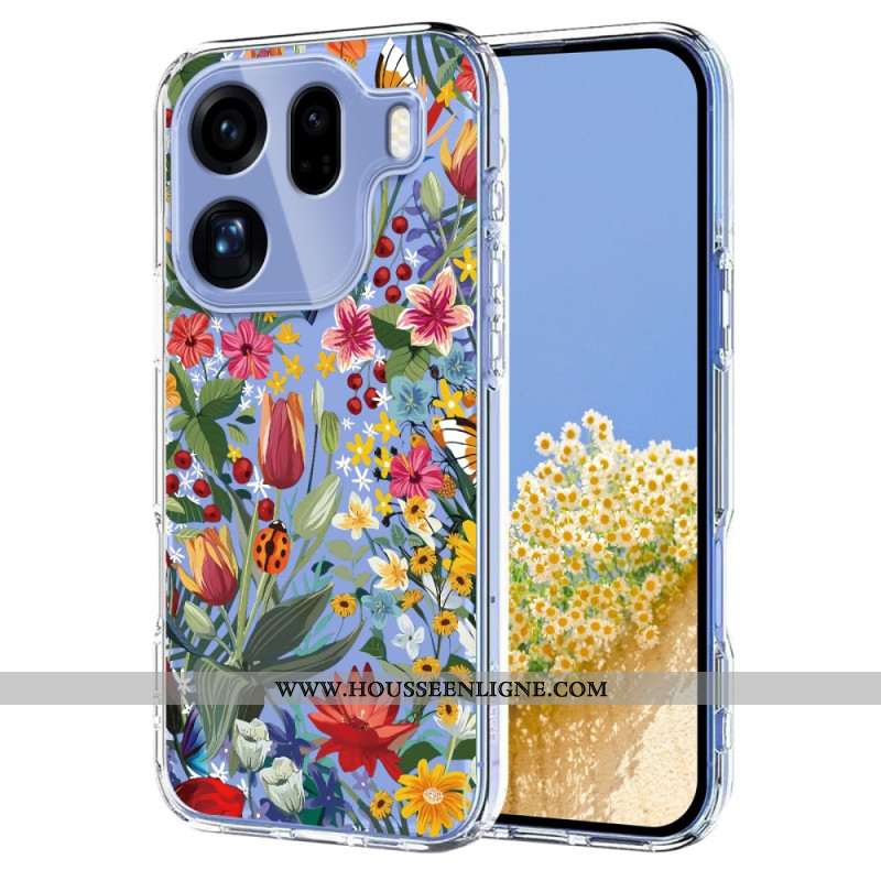 Coque Oppo Find X9 Pro 5G Papillons et Fleurs
