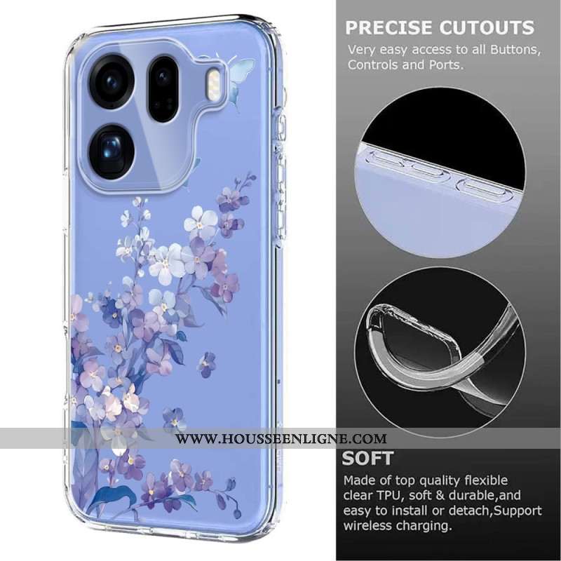 Coque Oppo Find X9 Pro 5G Papillons et Fleurs