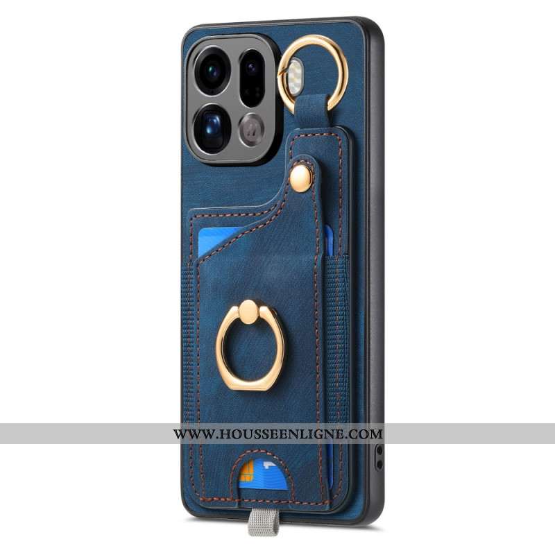 Coque Oppo Find X9 Pro 5G Porte-Cartes et Anneau-Support