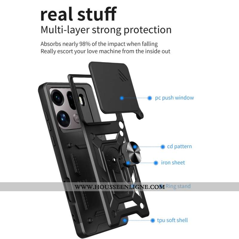 Coque Oppo Find X9 Pro 5G Protection Caméra Coulissante et Support