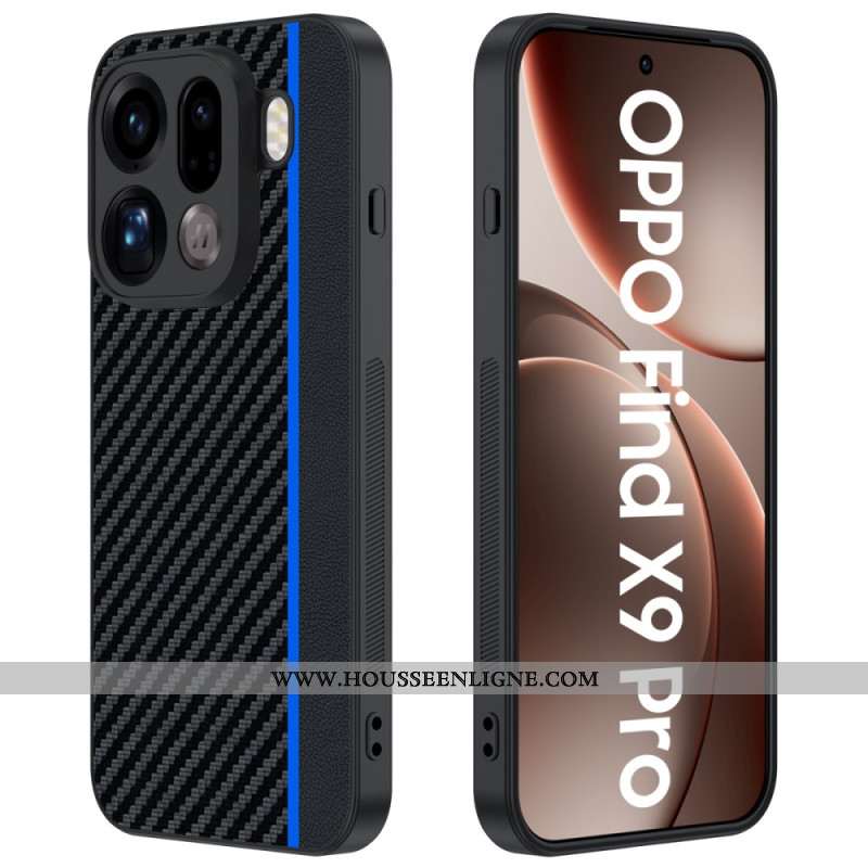 Coque Oppo Find X9 Pro 5G Rigide avec Texture Fibre de Carbone