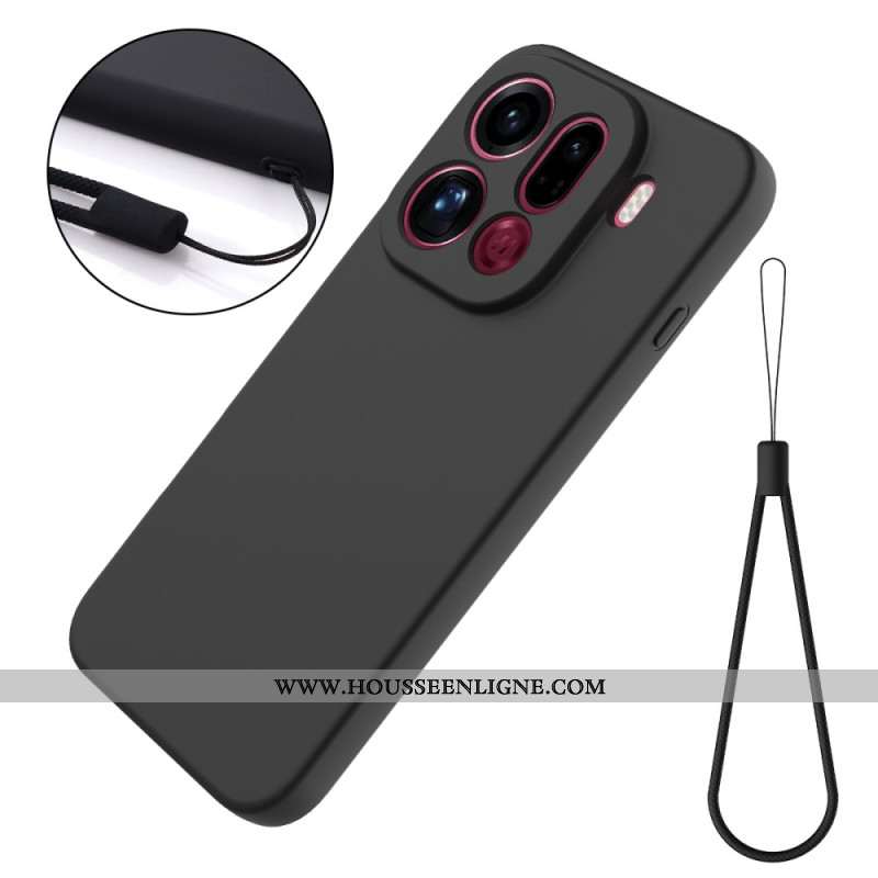 Coque Oppo Find X9 Pro 5G Silicone Liquide à Lanière