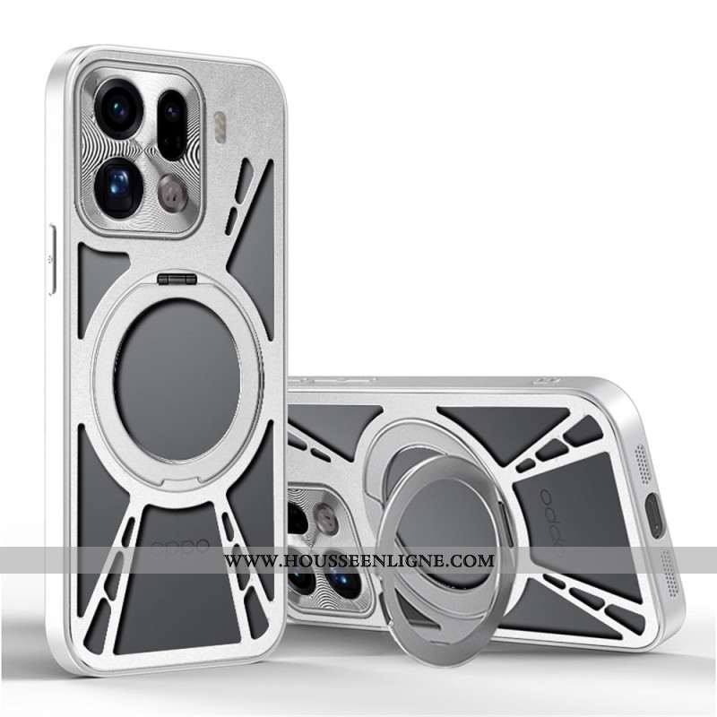 Coque Oppo Find X9 Pro 5G Support Magnétique Rotatif et Dissipation Thermique